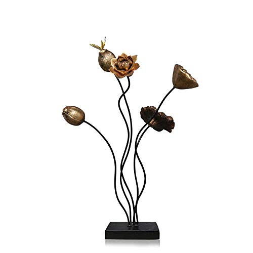 Statue Zen en résine et fer de 72 cm pour une décoration raffinée