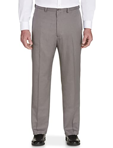 Image of Haggar Men's Cool 18 Pro Classic Fit Flat Front Casual Stretch Performance Golf Pant - Regular and Big & Tall