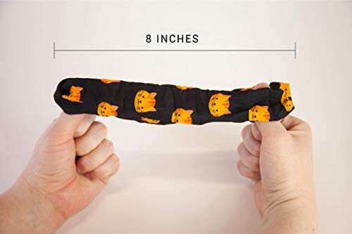Happie Hare Scrunchies - Cotton Rounds Elastic Hair Bands - Scrunchy Hair Ties - Girls Hair Accessories - Gifts For Women (4 Pack, Cat Scrunchie) #TOP5