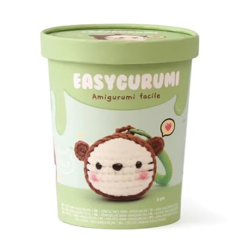 GRAINE CREATIVE Kit EasyGurumi porte clés – Amigurumi facile “Ourson”