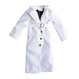 【Élégant】 : Manteau long miniature à l'échelle 1/12 pour figurines articulées de 15 cm. Les manches longues ajoutent une touche féminine et rendent la poupée élégante et stylée.