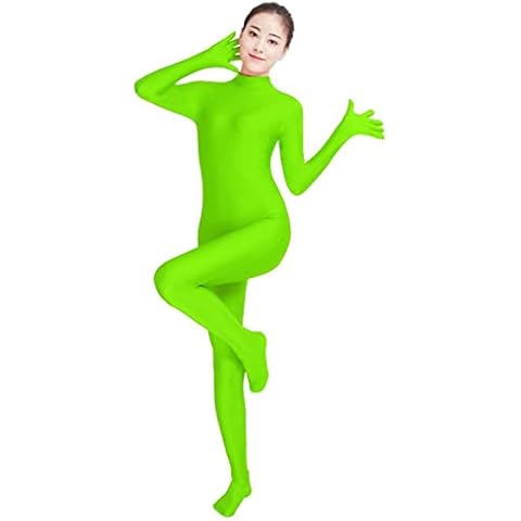 Lifup Unisex Bodysuit Ganzkörperanzug Kostüm Ganzkörperanzug Fasching für Erwachsenen Neon Grün L Cover