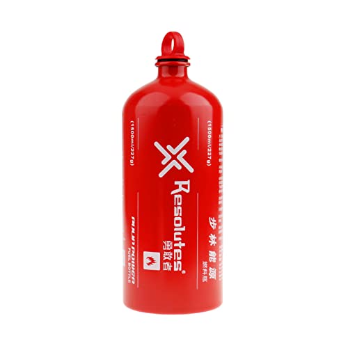 Portable Fuel Bottle – Leakproof Aluminum Fuel Tank, 50.7OZ (Red) for Camping, Hiking, Backpacking & Outdoor Cooking