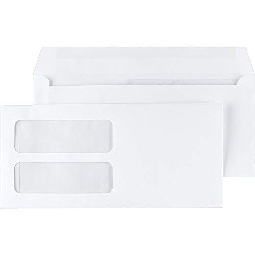 Staples 473949 Double-Window Gummed Envelopes for Laser Forms 500/Box (473949/19049)