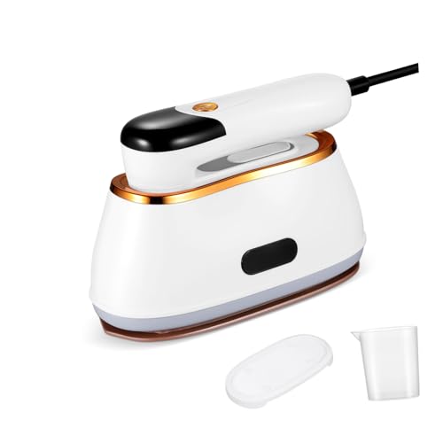 Cabilock Máquina De Planchar De Mano Plegable Vapor Portátil De Ropa Abs White