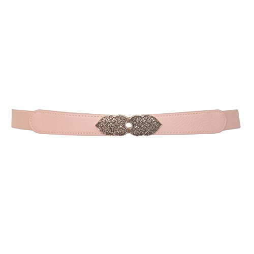 eVogues Plus Size Heart Buckle Skinny Belt
