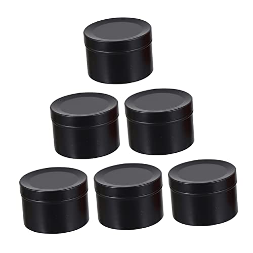 Housoutil 6pcs Aluminum Candle Containers for Projects Sealed Jars for Creams and and Lightweight Storage Cans for Candle Making and Crafting