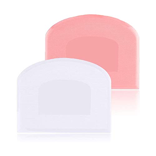 Teigschaber Teigschaberkarte Silikon 2 Stück,Dough Scraper Card Spatelset für Kuchen, Pizza, Brotschneiden, Küchenbedarf für Brot Backen Kuchen Enthusiasten Anfänger Profi Bäcker