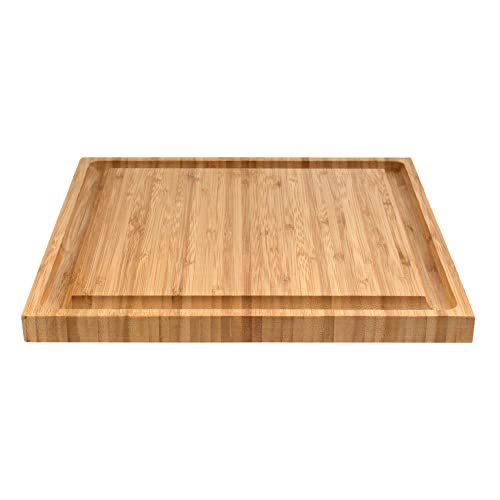 Tabla de Cortar de Bambú Premium con Ranuras para Jugos – 11" x 11" x 0.75" – 1 Pieza miniatura 3