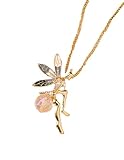 Women's Korean Popular Crystal Cool Classic Shape Shiny Hollow Pendant Necklace Long Color : gold