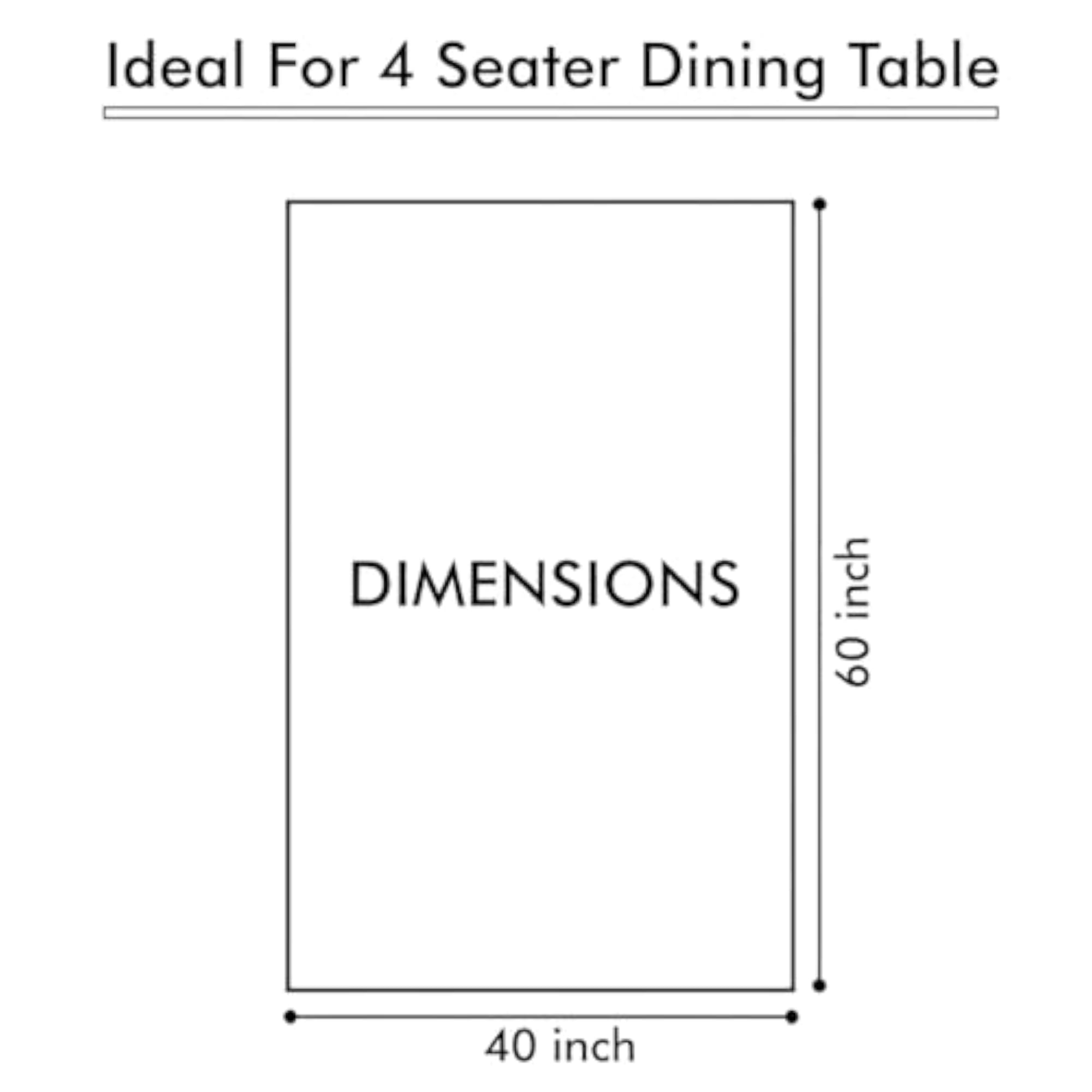 Premium PVC Rectangular Center Table Cover, 40x60 Inch