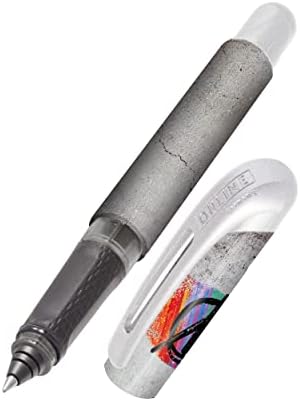 ONLINE ergonomic rollerball pen Love for school & college soft grip part for left- and right-handed for standard ink cartridges, refillable pens for beginners, pupils, students