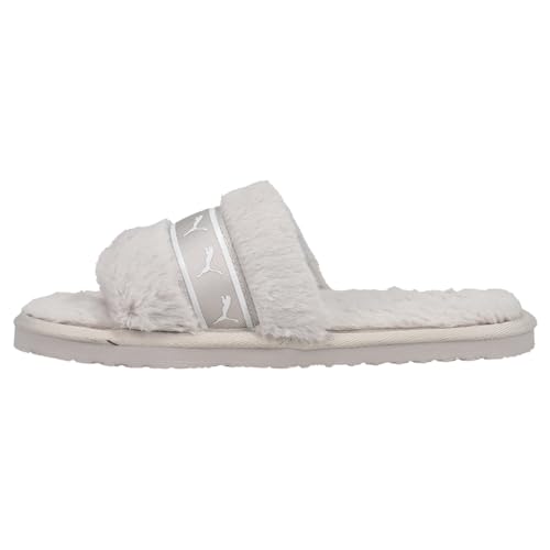 PUMA Kids Girls Fluff Remix Logo Slide Casual Sandals Casual - Off White - Size 4 M3