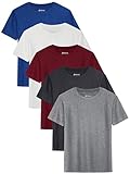 JORHIG 5 Pack Boys Shirts Youth Athletic Dry-Fit T-Shirt Short Sleeve Boys' Activewear Tops for Youth Teens Set B 12-14Y