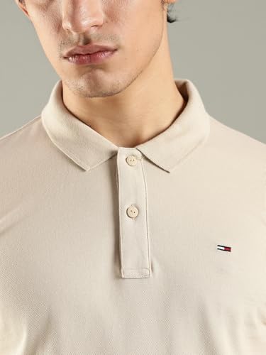 Image of Solid Slim Fit Cotton Polo T-Shirt