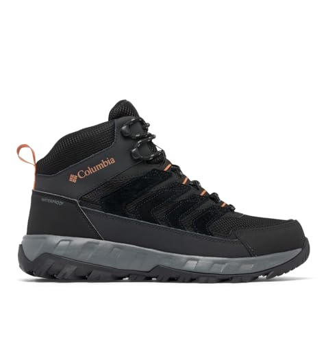 Columbia Men's Strata Trail Mid Waterproof, Black/Owl, 7 Wide