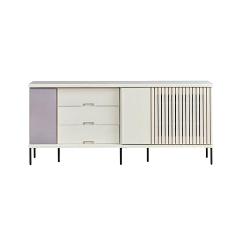 【オンライン限定カラー】 大川家具 モーブル 日本製 サイドボード リビング 引き戸 引き出し 木製 和モダン 幅160cm 完成品 開梱設置無料 オークホワイト アゲロ