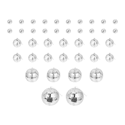 Boules disco décoratives miroir pour scène et fête lot de 40