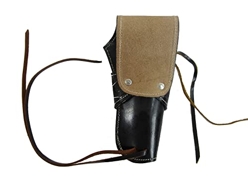 Leather Holster Single Action Gun Case Black Basket Tooled Leather Cowboy Holsters Left Handed #TOP2