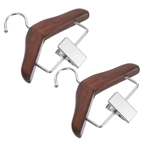 Cabilock 2pcs Vintage Hanger Doll Clothes Rack with Non Slip Clips for Pet Clothing Storage Compact Organizer for Cat Clothes and Accessories