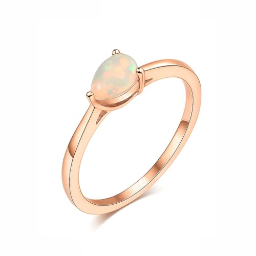 Pierre de naissance d'octobre : bague opale éthiopienne pour cadeau