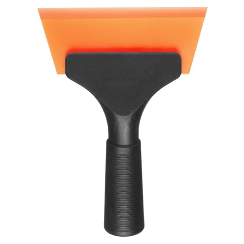 HARFINGTON Squeegee 5 Inch Length Auto Water Blade Shower Squeegee with Non-Slip Handle for Car Windshield Window Cleaner Glass Door, Orange