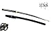 HMS Japanese Samurai Katana Sword, Musashi Tsuba, Hand Forged, 1045 Carbon Steel, Clay Tempered, Damascus, Full Tang, Sharp