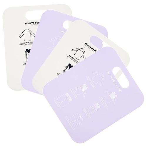 BUGUUYO 4St Klädbräda Resa Skjorta Plastmapp Resedräkt T-Shirt Mapp Klänning Skjorta Mapp Vik T-Shirt Tvätt Mappar Pp Kartong För Skjorta T-Shirt Stapling Board Pp