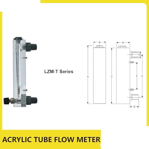 Rotamètre acrylique LZM-20T pour mesure de débit gaz et eau - 3