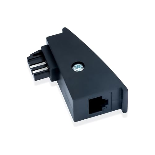 BIGtec TAE RJ45 DSL Adapter TAE-F Stecker auf RJ45 Buchse 8P2C Kabeladapter belegt 4/5 Modularadapter Telefon für Telekom Router Fritz!Box Speedport Easybox