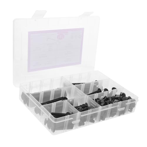 Kit de tornillos para cuna surtido de 141 piezas negro y repuestos de tuercas para muebles