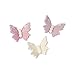Price comparison product image Pack 18 Lustred Sugar Butterflies - Assorted Colours