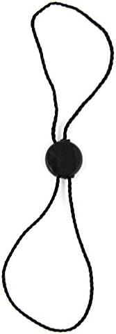 Double Lock Hang Tag Fasteners - Black Nylon Strings with Round Plastic Center - 1000 Pieces