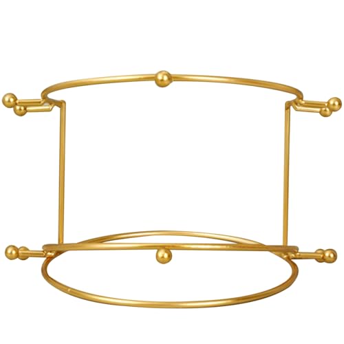CUCUFA 2 Layer Tiara Holder, Bridal Crown Display Stand, Metal Headband Storage Organizer, 6.9x4.5 Jewelry Holder Organizer for Girl Women Gifts Headband Holder