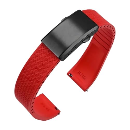 Bracelet montre caoutchouc fluorocarbone 20mm 22mm boucle deployante acier
