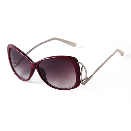 Lunettes de soleil rétro de luxe pour femme avec grands verres papillon