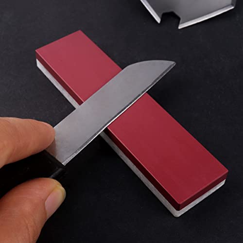 Cbright 1Pc Sharpening Stone Dual Sided 3000-4000#/8000-10000# Combination Pocket-Size Whetstone, Fine Grinding And Polishing Ruby Stone And Agate Stone (100X25X10Mm) #TOP3