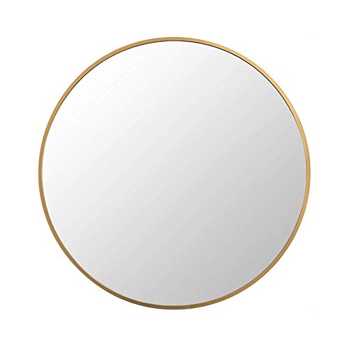 Fanyushow Round Mirror, Wall Mounted Circle Mirror With Brushed Metal Frame, Circular Mirror For For Bathroom, Living Room, Vanity, Bedroom, Entryway,15.7Inch, Gold #TOP12