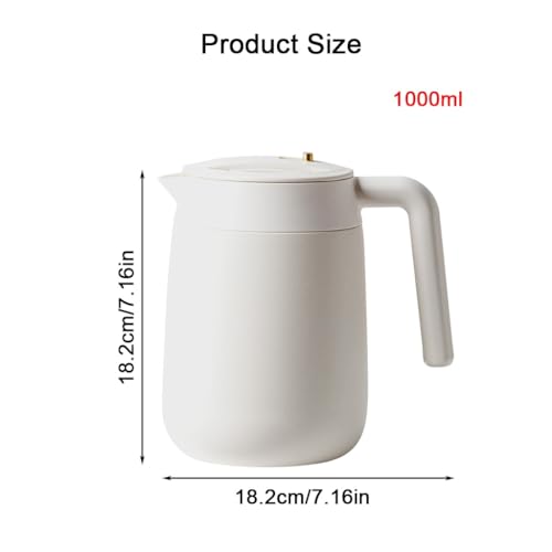 Carafe à café de 1L au design durable et double paroi isolante