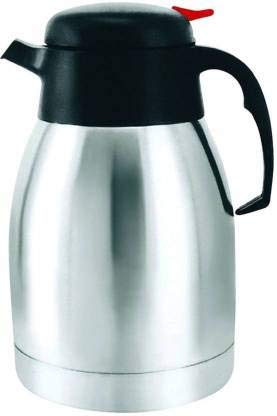 King International mega Star Hot Stainless Steel Tea and Coffee Pot 2 LTR 2000 ml Serving Flask (Pack of 1, Silver)