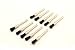 TEMO 10 pc 405 Nylon Bristle Wire Brush 1/4" pen