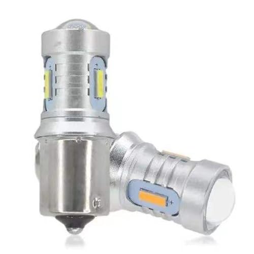 Image of 1860-4SMD Motorcycle Indicator Bulbs Long-Lasting, High-Brightness Beads, 1156 Cross Pin Fitting with Efficient Cooling and Easy Installation. Orange light (2)