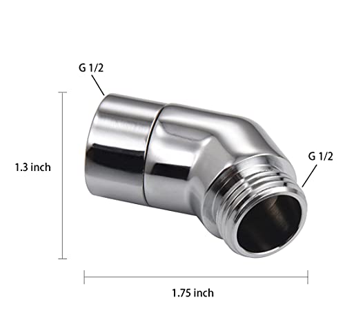 Carvedexquisitely Shower Head Elbow Adapter,Shower Arm Elbow Adapter For Hand Showers And Wall-Mounted Showers 135 Degree Chrome #TOP5