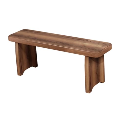 Banco para cama de dormitorio rústico de madera maciza 60cm 8