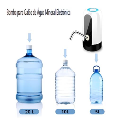 Bebedouro Eletrico Bomba de Agua Mineral Galão USB Recarregavel