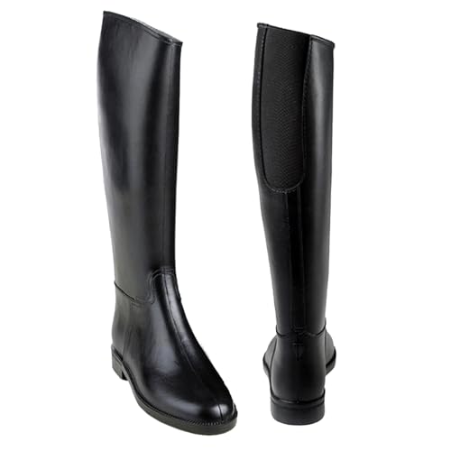 EQUISTAR Ladies Cadet Flex II Rubber Tall Riding Black Boots with Elastic Insert