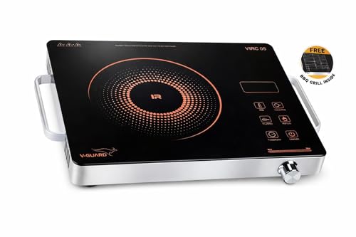 Image of V-Guard Infrared Cooktop 2000w | Touch Control | Low /High Votage Cut off | 4KV Surge Protection | Compitable for all Cooking vessels| Digital Display |VIRC 05|