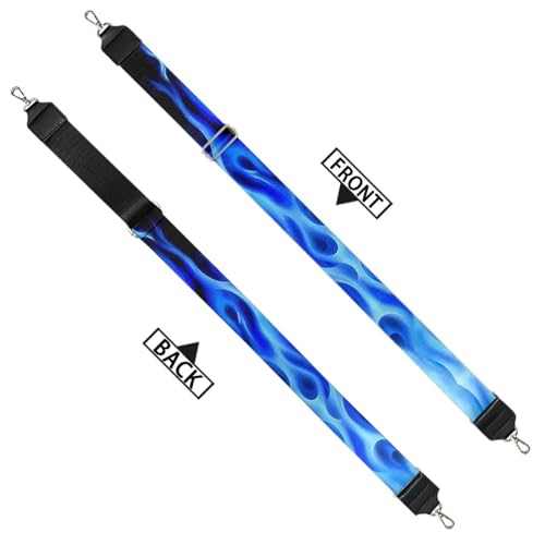 Image of GLENLCWE Blue Flame Replacement Belt Wide Purse Strap for Women Adjustable Crossbody Straps Guitar Strap for Bag Purses