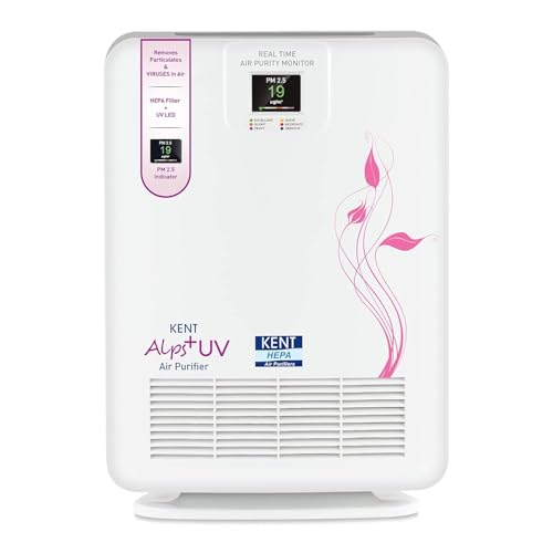 KENT 15008 Alps+ UV Air Purifier | Highly Efficient HEPA Technology | Smart Air Purifier | Cleaner Air Every Time | UV LED That Kills Bacteria & Viruses