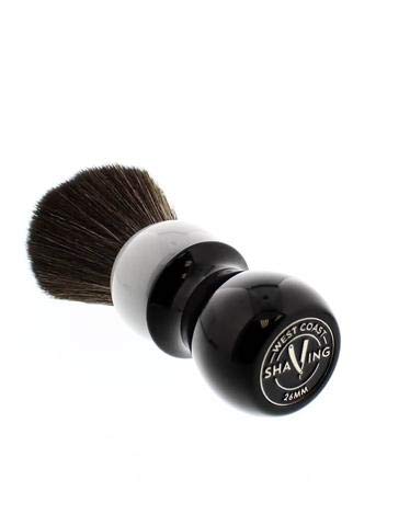 WCS Two-Tone Tall Synthetic Shaving Brush, Grey & Black
